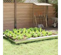 Clôture d'escargots en acier inoxydable argenté, 50 x 3,5 x 25 cm, bordure de jardin en métal durable pour parterres de plantes, protection résistante aux intempéries