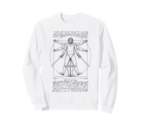 Clôture d'escrime drôle Vintage Homme de Vitruve Leonardo Da Vinci Sweatshirt
