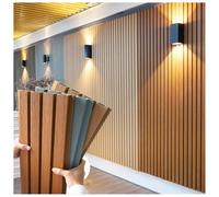 Clôture d'extérieur en bois décorative autonome - Paravent à lattes extensible pour portails, portes ou balcons (gris, 22 x 130 cm)