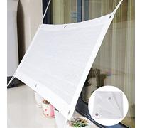 Clôture d'intimité blanche pour balcon extérieur avec protection UV, respirante et résistante aux intempéries avec œillets résistante aux déchirures, parfaite pour terrasse.