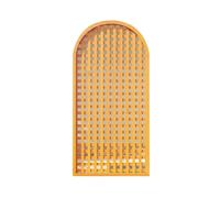 Clôture d'intimité d'extérieur en bois à installation rapide - Séparateur de pièce autonome et support pour plantes de jardin pour jardin, terrasse, bureau - Jaune 60 x 150 cm