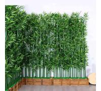 Clôture d'intimité en bambou artificiel avec base en bois pour la maison, le balcon, la terrasse et le jardin. Brise-vue décoratif idéal pour l'extérieur