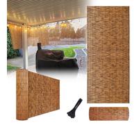 Clôture d'intimité en bambou - Rouleau d'ombrage respirant - Barrière de jardin imperméable - Paravent extérieur tissé à la main - 80 x 1000 cm, 120 x 500 cm (90 x 200 cm)
