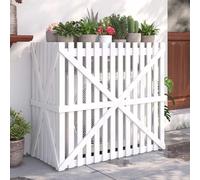 Clôture d'intimité en bois avec unité autoportante pour climatiseurs extérieurs - Marron - 105 x 50 x 95 cm - Protégez et améliorez votre terrasse