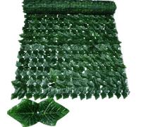 Clôture d'intimité en lierre artificiel - 100 x 300 cm - Haie de feuilles vertes pour décoration de balcon extérieur, bord de jardin, fausse plante pour améliorer l'esthétique du jardin.