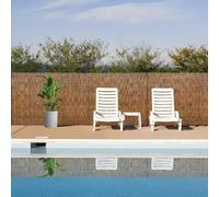 Clôture d'intimité extérieure en bambou avec attaches de câbles - 0,6 x 15,2 m - Housse en bambou pour jardin, balcon et aménagement paysager