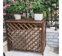 Clôture d'intimité extérieure en bois pour poubelles, cache-radiateur de jardin, climatiseur, élégant et bouclier de cour