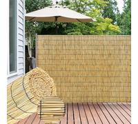 Clôture d'intimité naturelle pour terrasse - Clôture en bambou - Rouleau de clôture décorative de 7,1 à 1,5 m de haut - Tissée à la main - Pare-soleil - Imperméable - Protection de l'intimité (79 x