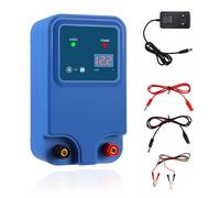 Clôture électrique 1,5J/12V pour une portée de 2 à 15 km, pour chiens, chats, poules, chevaux, bœufs, moutons, porcs et volailles