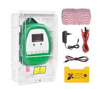 Cloture Electrique de 10 km Clôture électrique Kit : 1 électrificateurs + 1 fil canducteurs 200 m 2,2 mm² + 1 étui étanche - Clôture électrique pour bétail, chevaux, bergers (Vert)