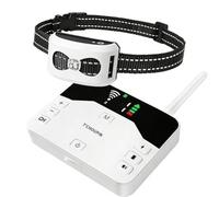 Clôture électrique pour Chien 2 en 1-3 Modes - Distance maximale 300 m - Étanchéité - Rechargeable - Anti-aboiement