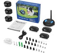 Clôture électrique Rechargeable sans Fil de 200m pour Chien, Etanche IP68 Mode de Dressage par bip et Choc, émetteur et Collier combinés(for 3 Dogs)