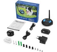 Clôture électrique sans Fil pour Animaux de Compagnie, Collier de Dressage pour Chiens, émetteur de signaux sans Fil, Chocs électriques(for 1 Dog)