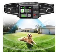 Clôture électronique sans fil GPS pour animaux de compagnie, mise à niveau 2025, bouchon d'aboiement pour chien, entraîneur de chien, collier de choc électrique d'entraînement noir