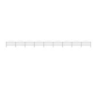 Clôture en acier avec pointe de lance 100 cm, 9 éléments de clôture et 10 poteaux, longueur totale 15,3 m, clôture de jardin noire 1603, 5 x 100 cm, brise-vue stable pour terrain