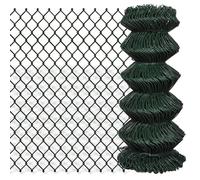 Clôture en Acier Revêtu PVC 80 cm x 25 m - Maille Diamant Verte Haute Durabilité et Intimité pour Jardin