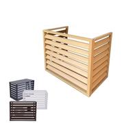 Clôture en aluminium à 23 panneaux pour climatiseur extérieur avec grille inclinée à 45 °, réduction du bruit et circulation de l'air libre pour une performance optimale
