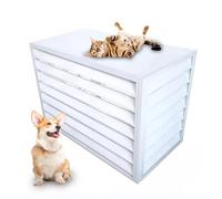 Clôture en aluminium de qualité supérieure pour climatiseur avec couvercle supérieur, volet d'intimité pour réduction du bruit et protection des animaux de compagnie, support de fleurs décoratif