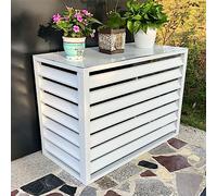 Clôture en aluminium pour climatiseur extérieur en métal pour unités de climatisation et pompes à chaleur, parfaites pour une installation extérieure et résistantes aux intempéries