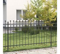 Vidaxl Clôture En Anneau Noir 200 X 130 Cm Acier Enduit De Poudre