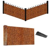 Clôture en bambou, à des fins décoratives et d'intimité | Clôture en roseau, adaptée aux jardins, arrière-cours, patios et zones similaires((3x16ft)1.0x5m)