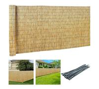 Clôture en bambou naturel - 61 x 700 cm et 61 x 800 cm - Housse décorative roulée pour patio extérieur, clôture de jardin respectueuse de l'environnement, couleur naturelle, solution d'intimité