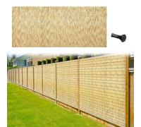 Clôture en bambou naturel - Brise-vue pour balcon - Clôture décorative de jardin (H 0,91 x L 15 m)