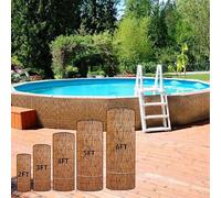 Clôture en bambou naturel de 1,8 m x 5 m - Clôture d'extérieur pour balcon, terrasse, galerie, restaurant et hôtel - Clôture en bambou écologique pour une meilleure intimité (1,53 x 22 m)