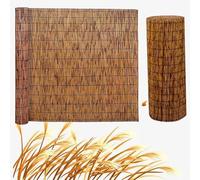 Clôture en bambou naturel - Panneau de séparation de jardin pour intimité et clôture extérieure (0,91 x 15 m)