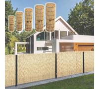 Clôture en bambou naturel pour balcon et terrasse - Cloison décorative de jardin - 1,22 x 5 m - Solution élégante pour l'extérieur