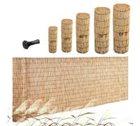 Clôture en bambou naturel pour balcon, jardin, terrasse, extérieur, cour, terrasse, 1,22 x 24 m (H x l x L)
