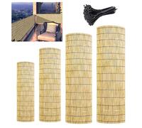 Clôture En Bambou Rouleau De Clôture En Roseau Naturel Personnaliser Brise Vue Pour Balcon Brise-Vue Clôtures Décoratives Résistant Aux Intempéries 60 80 100 120cm De Haut Pour Terrasse Jardin Toit(Na