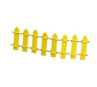 Clôture en bois 10 pièces Pour Les Jardins,Les Pots De Fleurs | Micro ornements de paysage, mini clôture, ornements de jardin(Yellow)