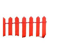 Clôture en bois 10 pièces Pour Les Jardins,Les Pots De Fleurs | Mini petite clôture, micro-ornements de paysage, outils d'aménagement paysager(Red)