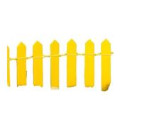 Clôture en bois 3 pièces Pour Les Jardins,Les Pots De Fleurs | Mini petite clôture, micro-ornements de paysage, outils d'aménagement paysager(Yellow)