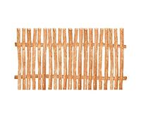 Clôture en bois de noisetier BooGardi • 150 x 180 cm • Espacement des piquets 3-4 cm • Kit pour clôture avec traverses, lattes et vis