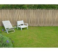 Clôture en bois de teck - L100 x H180 cm coloris naturel clair - EDANA