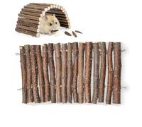 Clôture en bois pour hamster, Hamster Escalade Pont Échelle, jouets pour hamster, rat, jouets à mâcher, échelle en bois naturel, cachette, rouleau de dents, exercice molaire pour les taupes, 8x30cm