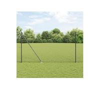 Clôture en Chaînes Set de 2 Gris Métal 25 x 1,5 m Résistant 3351200