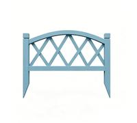 Clôture en contreplaqué bois massif | Limites de jardin multicolores 58,5 x 43 cm : allées, zones végétales, exposition de fleurs.(Blue)