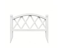 Clôture en contreplaqué bois massif | Limites de jardin multicolores 58,5 x 43 cm : allées, zones végétales, exposition de fleurs.(White)