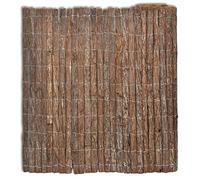 Clôture en écorce naturelle, 400 x 100 cm, flexible et découpable, idéale comme clôture de jardin, brise-vue, protection contre le vent et barrière pour animaux pour l'extérieur