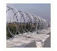 Clôture en Fil barbelé, bobines de Fil barbelé galvanisé à Double Spirale - Fil barbelé Haute sécurité pour Ferme, Jardin, Maison - 50 m de clôture barbelée tendue pour Une Protection Optima