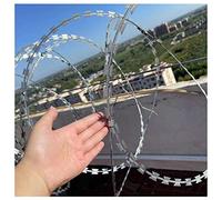 Clôture en Fil barbelé, clôture en Fil barbelé à Double Spirale - Solution de sécurité Durable de 15 m pour la Protection du périmètre, Anti-Escalade, Fil barbelé Haute résistance pour Une s
