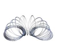 Clôture En Fil De Fer Barbelé Argenté, Ruban De Rasoir À Double Spirale, Fil Barbelé Galvanisé, Protection Efficace Adaptée Aux Jardins, Usines Et Autres Lieux Similaires(50cm)