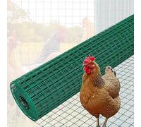 Clôture en fil de fer enduit vinyle vert 1,8 mm for protection des animaux et du jardin, trous ,5 cm(1.5x10m/4.92x32.8ft)