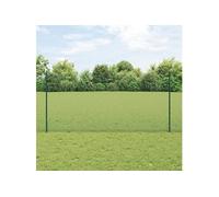 Vidaxl Clôture En Fil Soudé Avec 5 Poteaux En U Verte 1,2x10 M Acier Vert