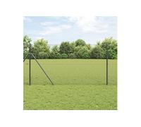 vidaXL Clôture en fil soudé Gris 1x50 m Acier 42005251 Gris