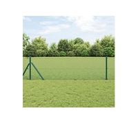 Clôture en fil soudé Verte 0.6x10 m Acier 42005025