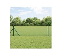 Vidaxl Clôture En Fil Soudé Verte 0.8x25 M En Acier Vert